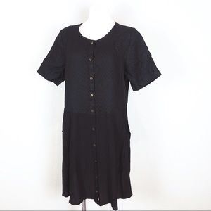 Flax | Black Baby Doll Oversized Dress
